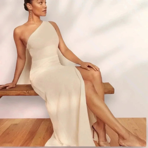 NEW REFORMATION Evelyn Dress Ivory White Size 2 - Picture 2 of 9